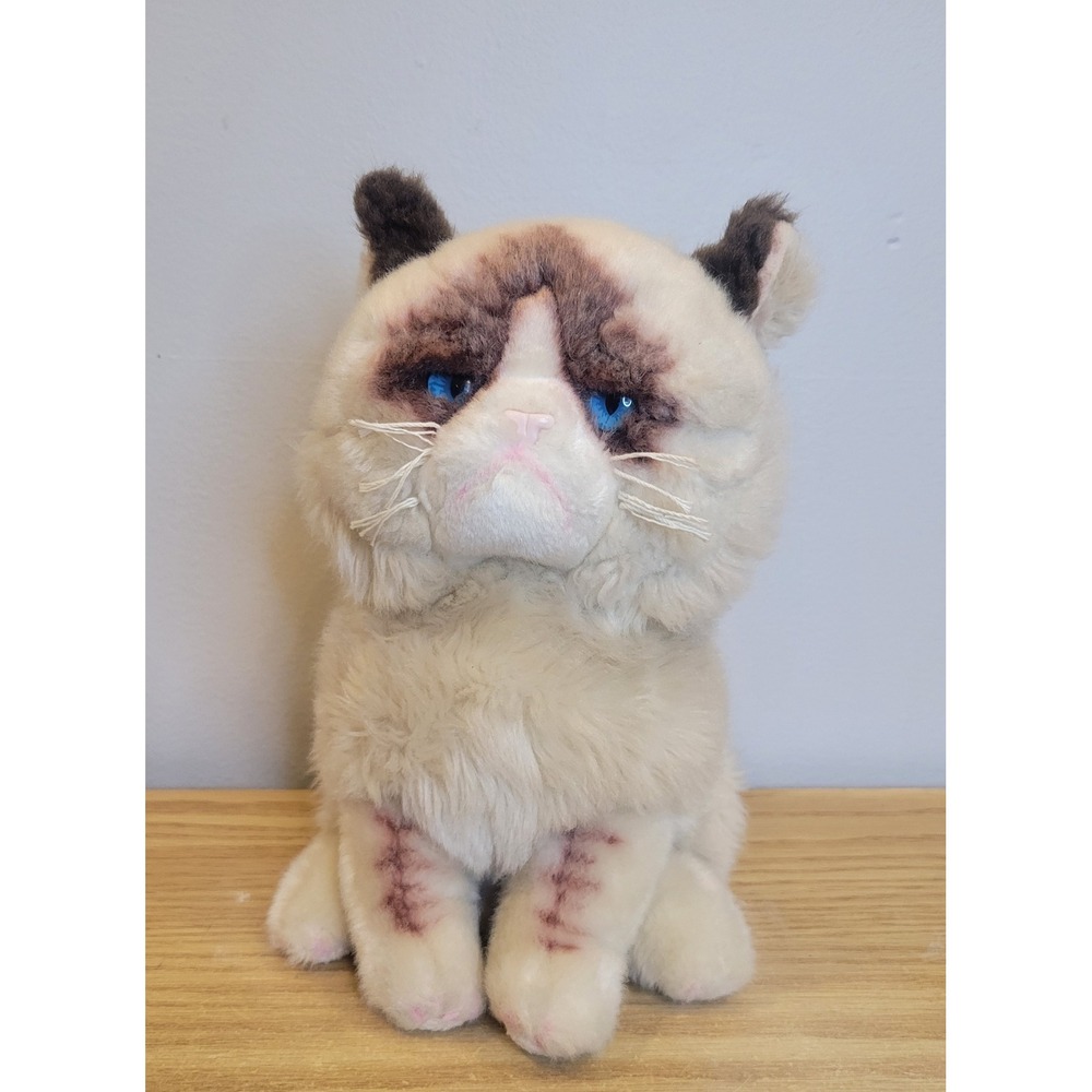 GUND Grumpy Cat 10" Plush 4040133 Realistic Meme Stuffed Animal Blue Eyes